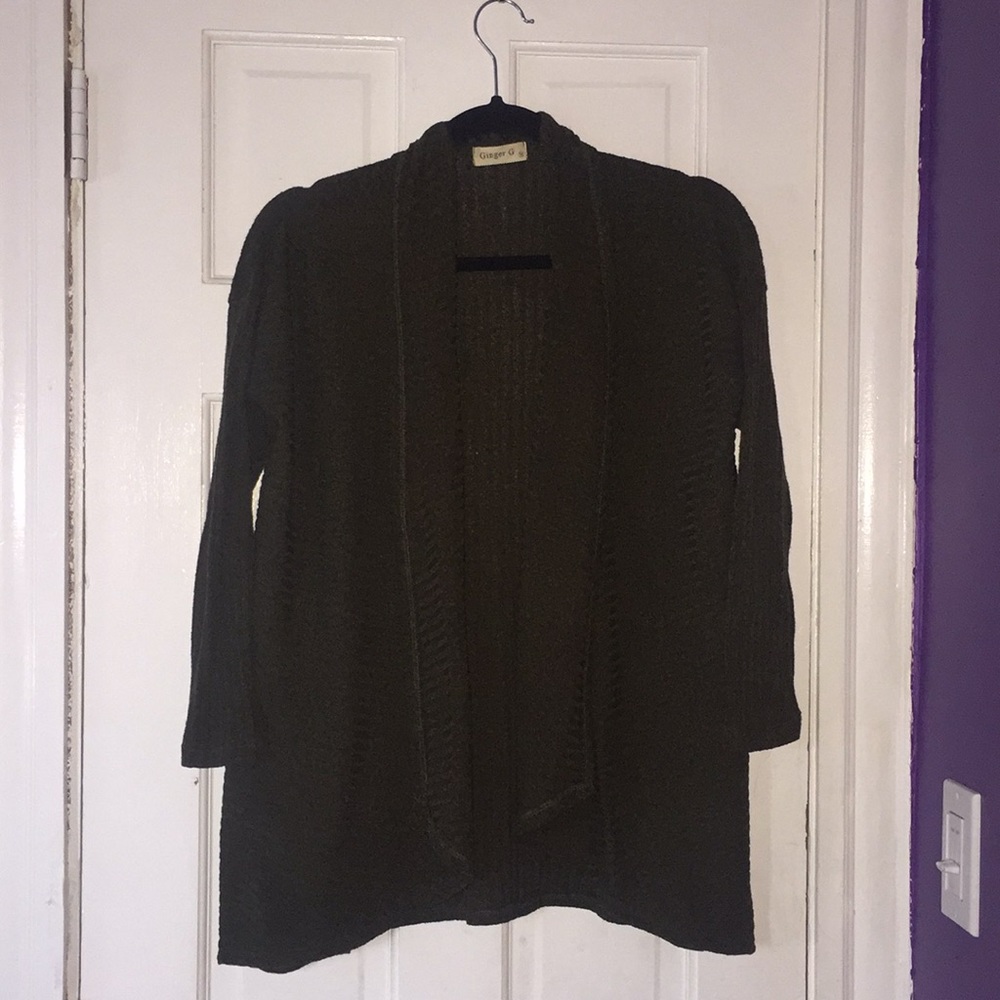 Green cardigan